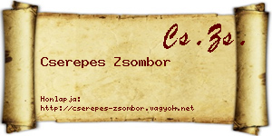 Cserepes Zsombor névjegykártya