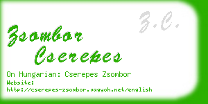 zsombor cserepes business card